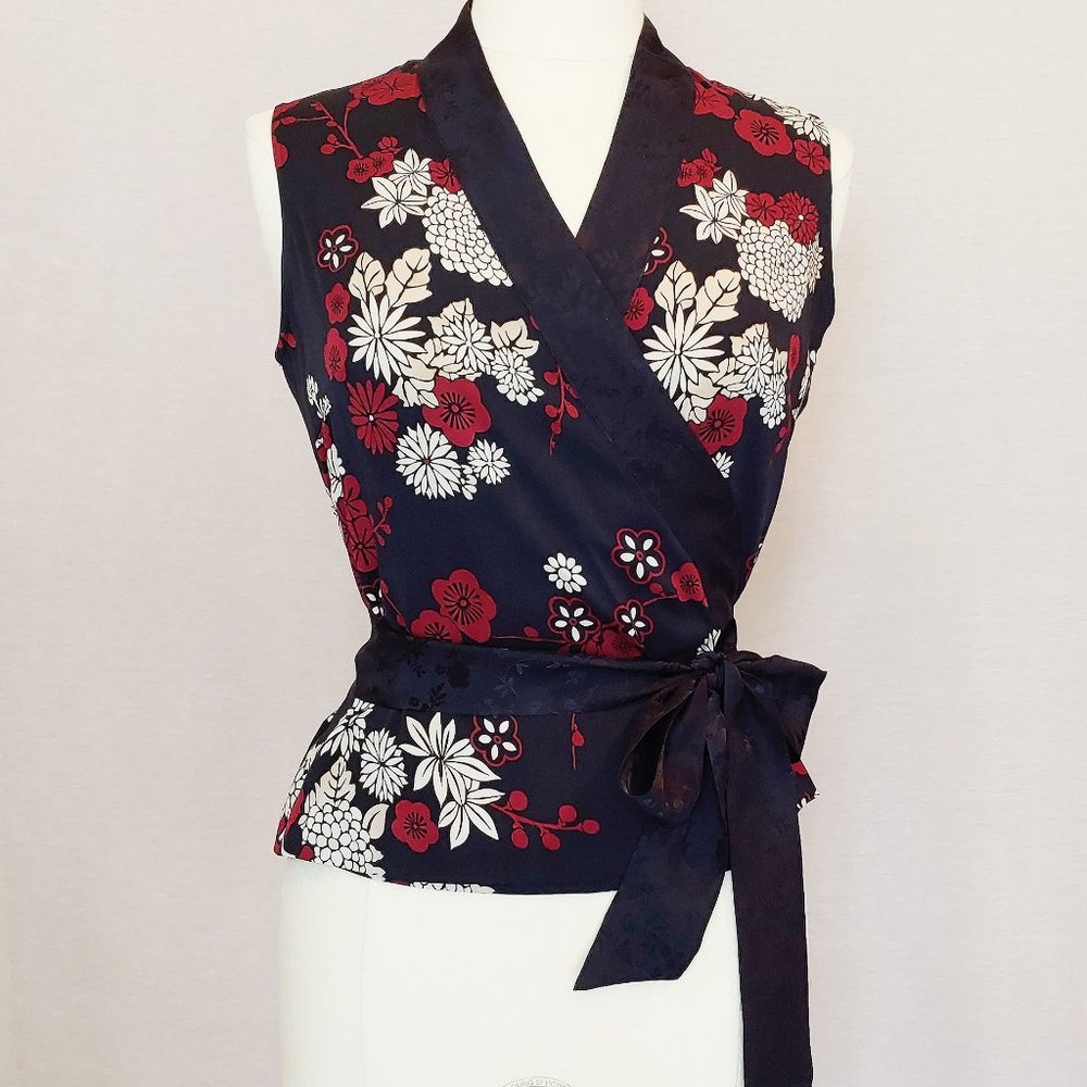 Gorgeous Silk print wrap top from Lord and Taylor.